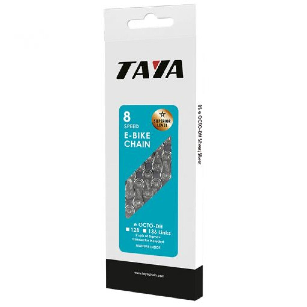 Taya Kette Octo-DH 1 2x3 32x136 E-Bike, 7-8 Gang, Silber