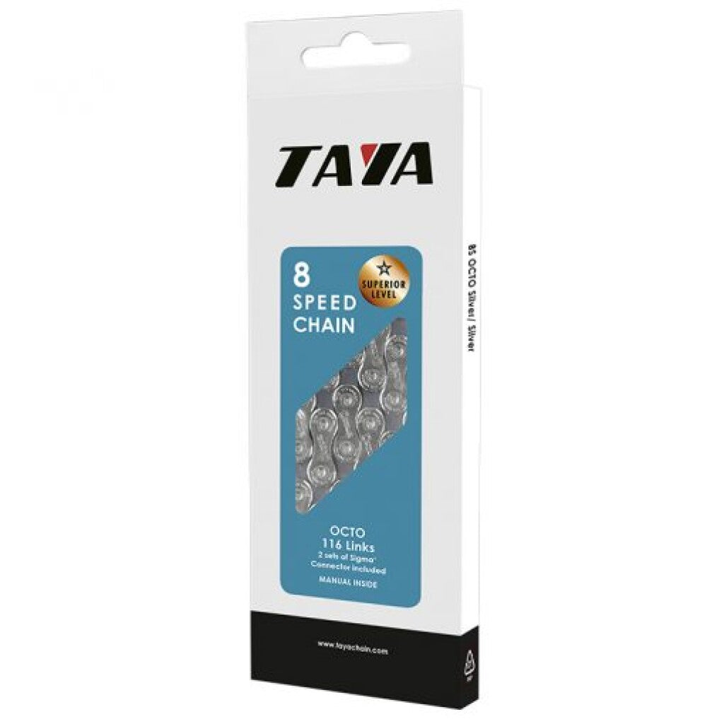 Taya-Kette Octo 1 2x3 32x116, 7-8-Gang, Silber