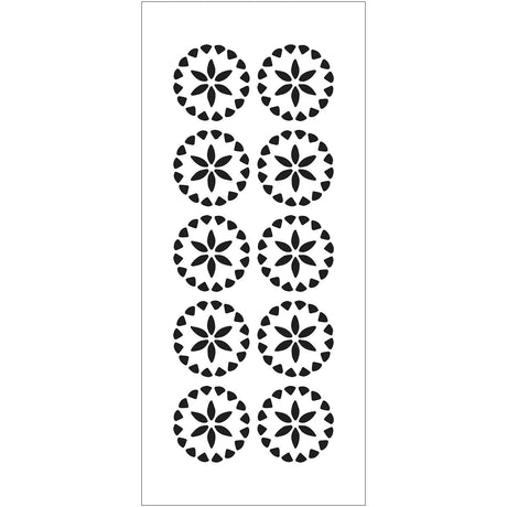 Die Werkstatt des Handwerkers • Schlanke Schablone mit Kristallblumen
