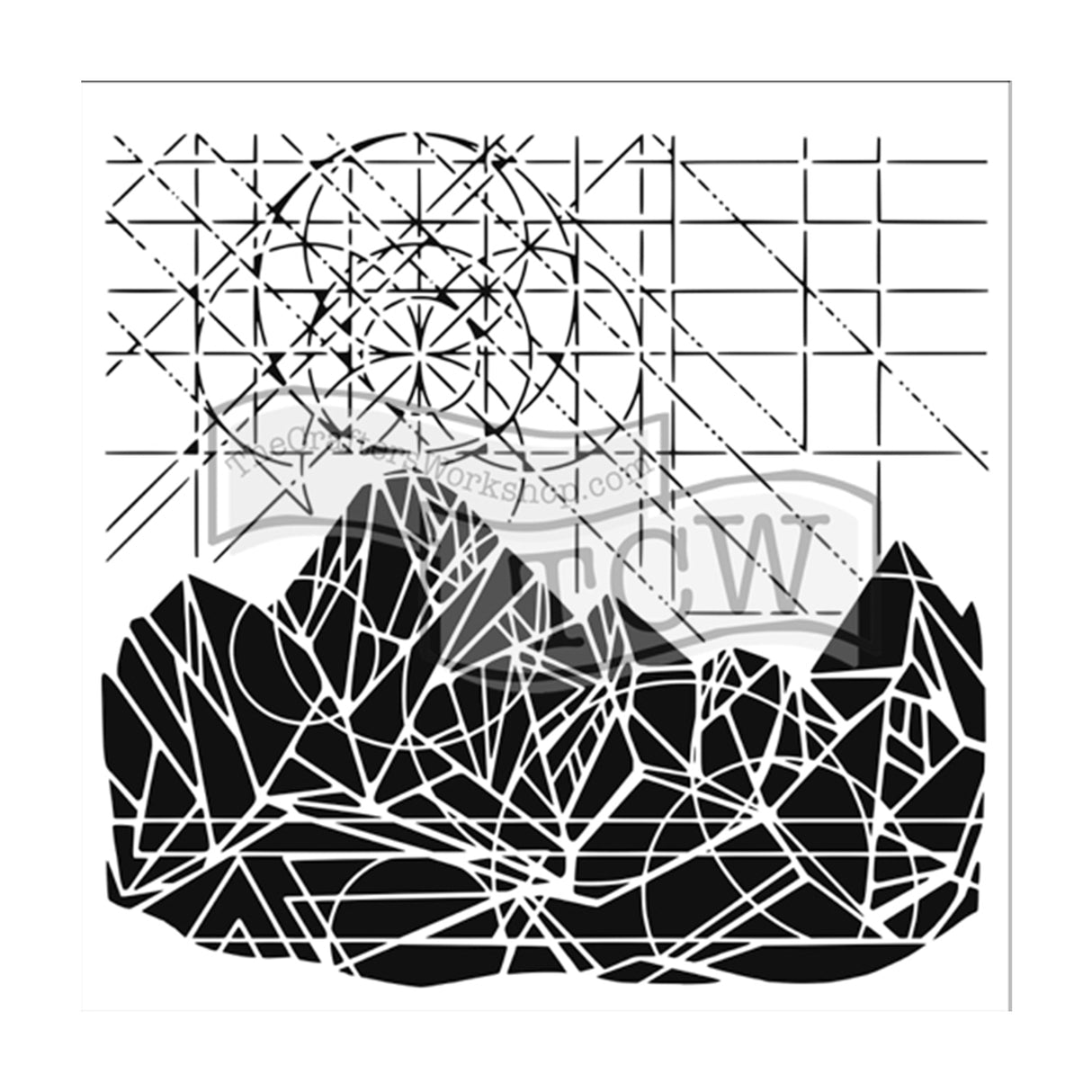 Die Werkstatt des Handwerkers • Vorlage 30x30cm Geo-Landschaft