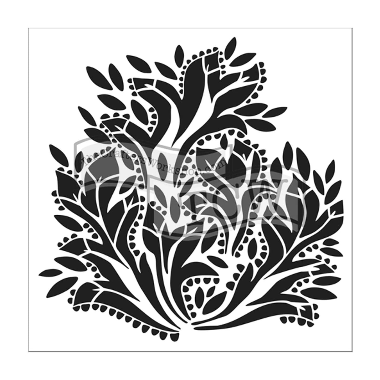Die Werkstatt des Handwerkers • Vorlage 30 x 30 cm, dramatisches Blumenmuster