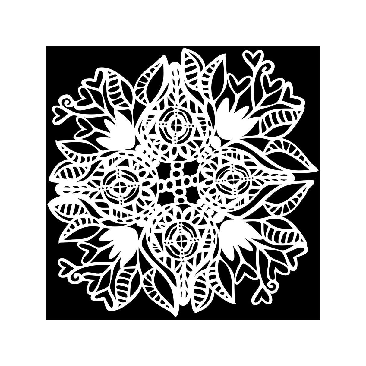 Die Werkstatt des Bastlers • Vorlage 15x15cm herzhafte Blume