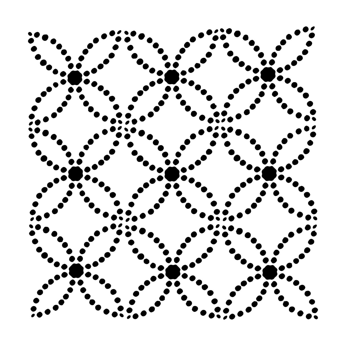 Die Werkstatt des Handwerkers • Vorlage 30x30cm gepunktete Ringe