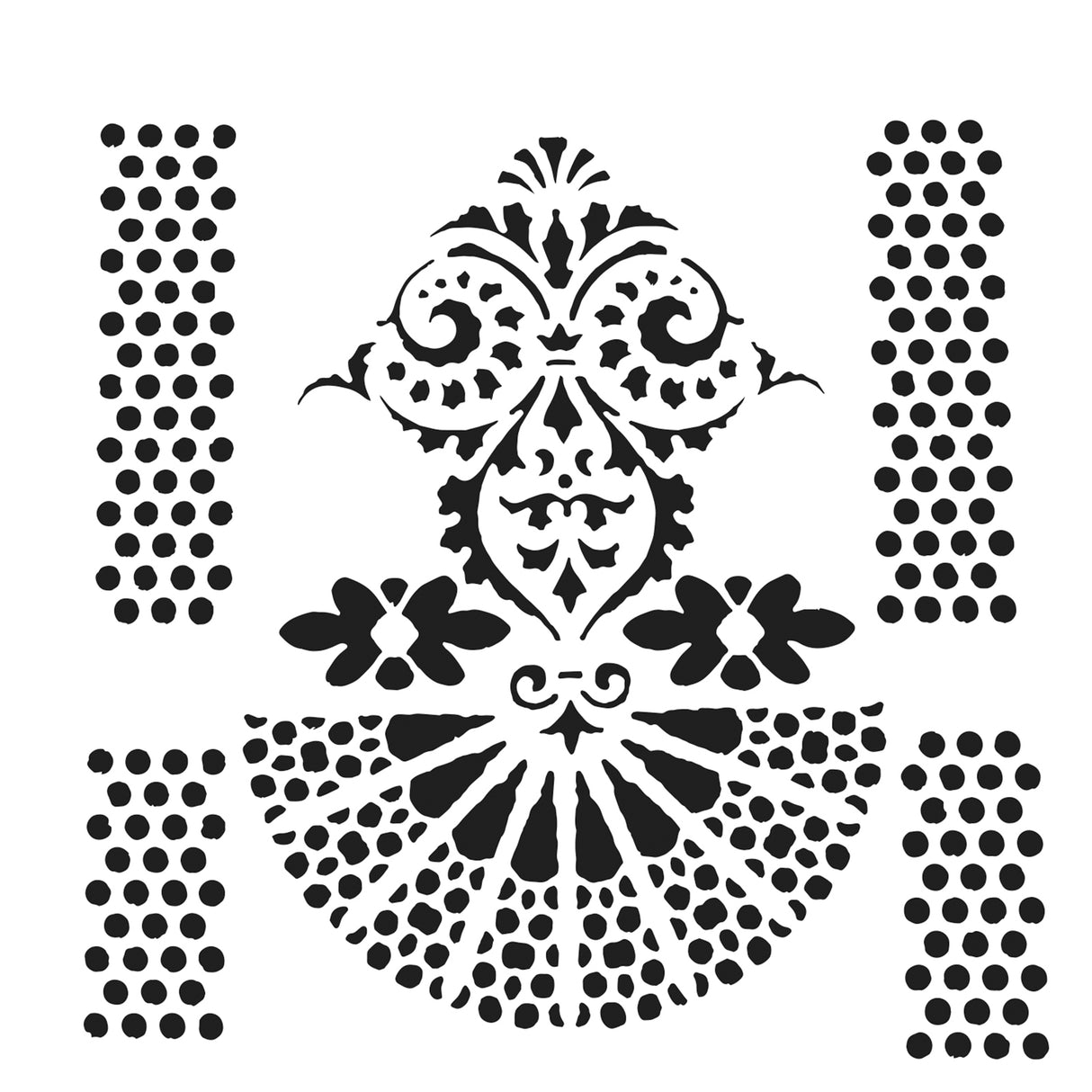 Die Werkstatt des Handwerkers • Vorlage für einen viereckigen Fächer 30,5 x 30,5 cm
