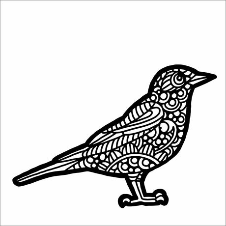 Die Werkstatt des Handwerkers • Schablone Amerikanisches Rotkehlchen 15,2x15,2cm