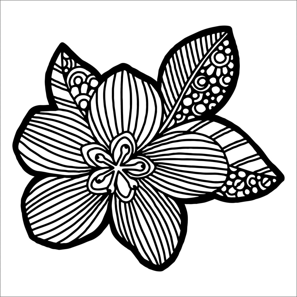 Die Werkstatt des Handwerkers • Schablone Blumenblüte 15,2x15,2cm