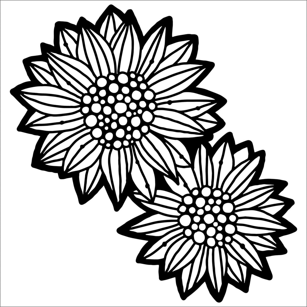 Die Werkstatt des Handwerkers • Schablone wilde Sonnenblumen 30,5x30,5cm