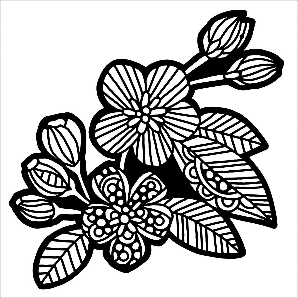 Die Werkstatt des Handwerkers • Schablone Apfelblüte 30,5x30,5cm