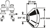 Cornat Rosette für S-Kupplung (2 Stück) ms-ch - tec321025