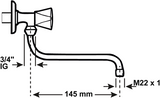 Cornat Wandarmatur mit schwenkbarem Auslauf S-Form 150 mm – tec351001