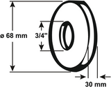 Cornat kraanrozet 3 4 68x30mm ms-ch - tec383502