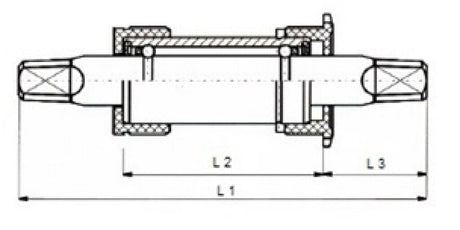 Buzaglo Tecora E Tretlager 107 mm BSA, Kettenlinie 19,5, Aluminiumschale