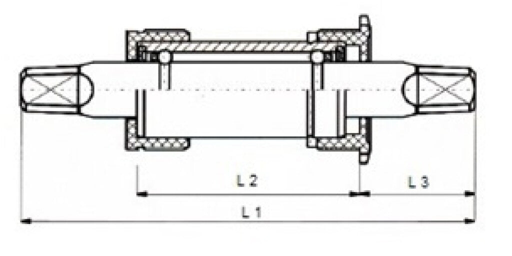 Tecora e Tretlager 122 mm BSA, Stahl-Kunststoff. Tasse