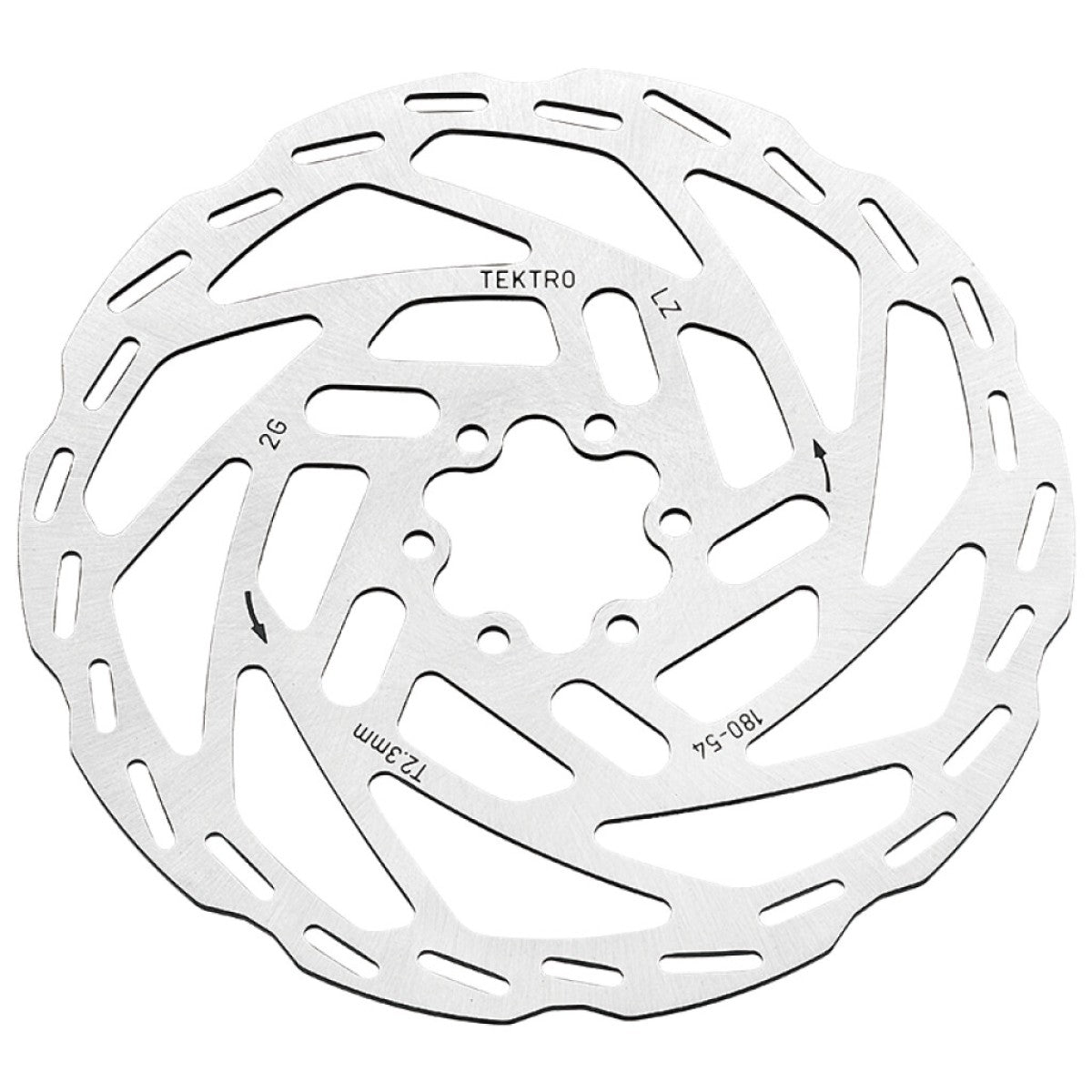 Tektro Scheibenbremsscheibe TR180-54 ø180x2,3mm, Silber