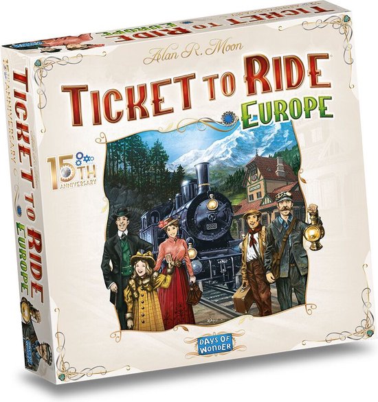 Asmodee Ticket to Ride Europe 15 -års jubilæum NL