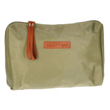 Traveller Kulturbeutel Kosmetiktasche Grün Braun 30cm x 20cm