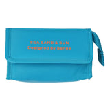 Reisespiegeltasche Meer, Sand Sonne Blau Orange 16,5cm x 11cm