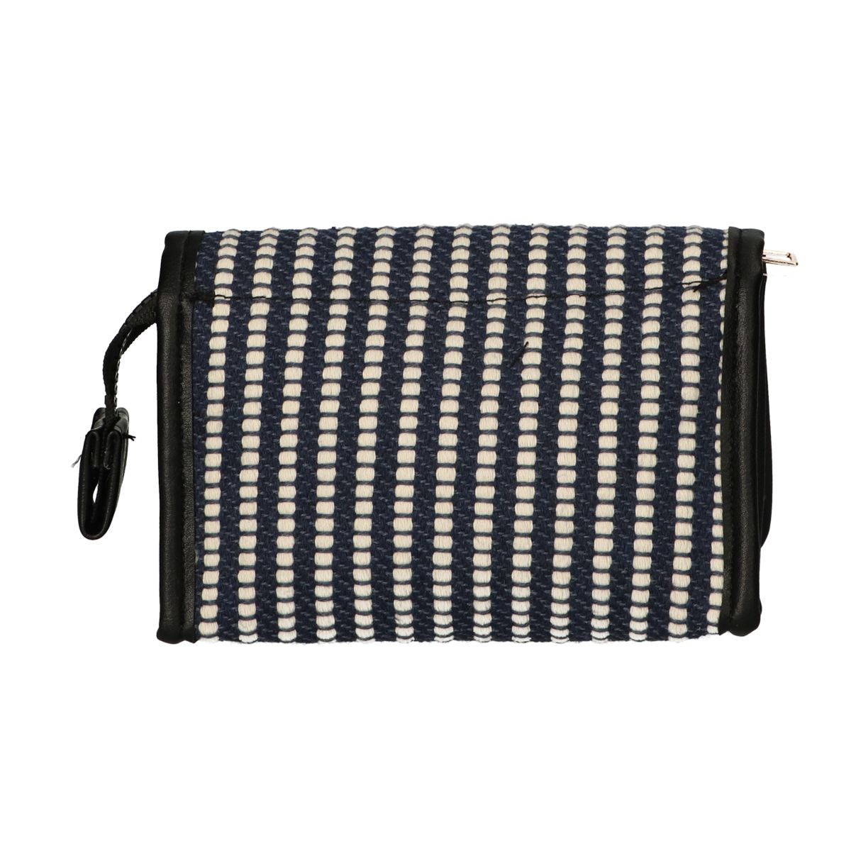 Traveller Spiegeltasche Streifen Blau Creme 16,5x11cm