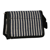 Traveller Spiegeltasche Streifen Blau Creme 16,5x11cm