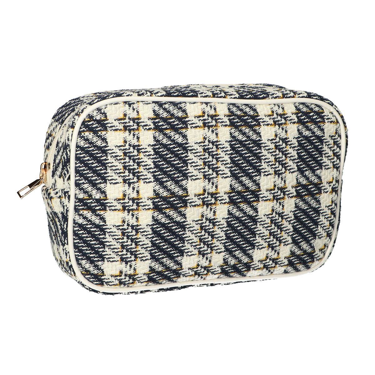 Reise-Kulturbox, Tweed-Karomuster, 26 x 16 cm