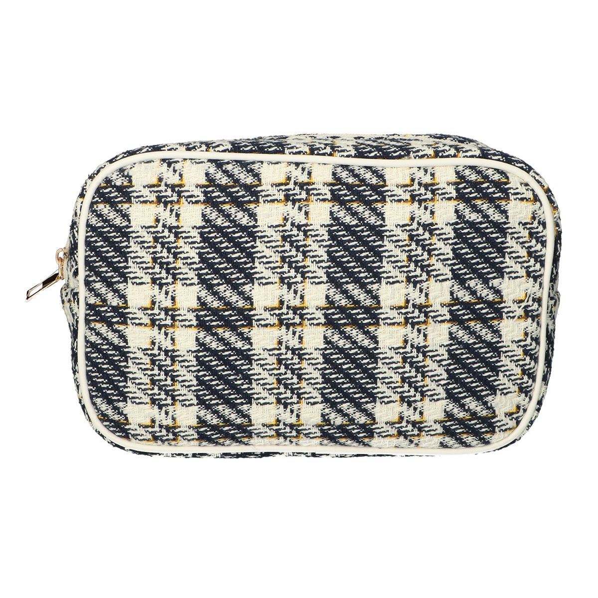 Reise-Kulturbox, Tweed-Karomuster, 26 x 16 cm