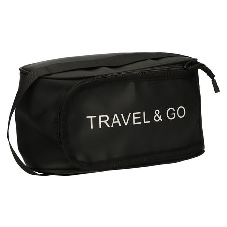 Traveller toilettas travel go zwart 15,5cm x 13,5cm