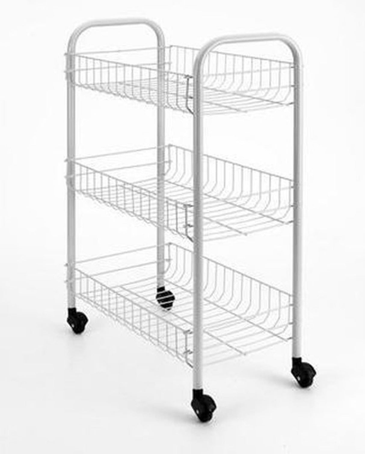 Tomado-Metaltex Siena Küchenwagen mit Rollen 41x23x63 cm Silber