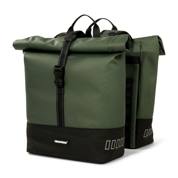 Urban -Protido Urbanprowron Rolltop doble bicicleta 38 litros verdes