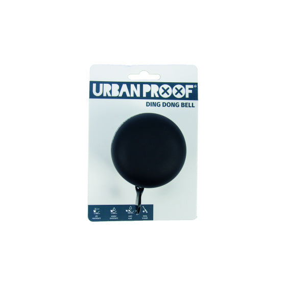 Urbansicheres Ding Dong Fahrradglocke 6 x 7 cm Stahl matt schwarz