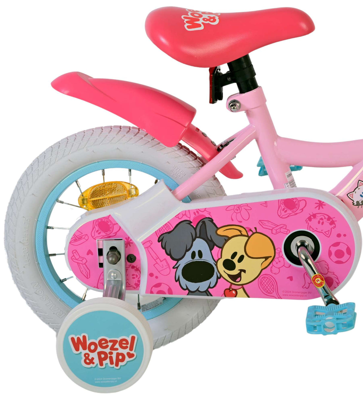Woezel Pip Children's Bike - Mädchen - 12 Zoll - Pink