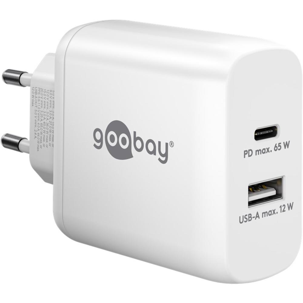 Goobay USB-C PD Gan Dual Schnellladegerät (65 W)