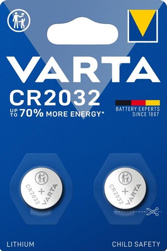 Varta CR2032 Lithium-Knopfzellenbatterie 3 V Blister (2) – 3240362