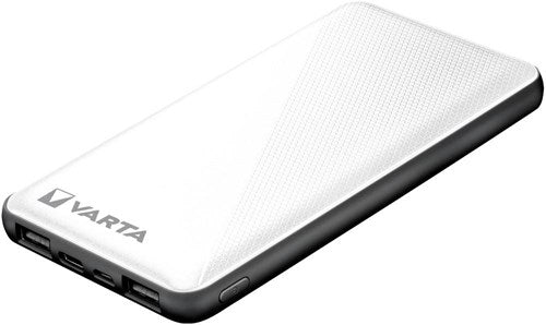 Varta Powerbank 10.000 mA silber + LED-Anzeige USB und USB-C – 3509010