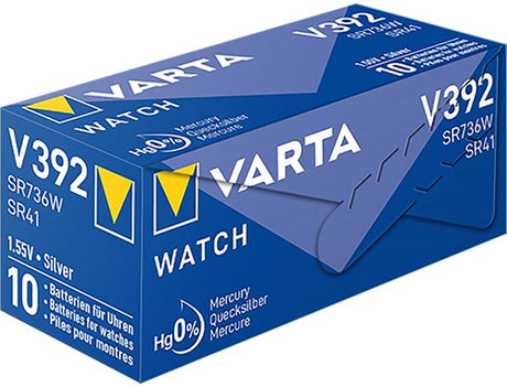 Varta V392 Knopfzellenbatterie Silber