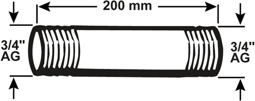 Cornat Galva-Rohrnippel mm 3 4 200 mm (530) – vfb5303420