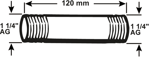 Cornat Galva-Rohrnippel mm 5 4 120 mm (530) – vfb5305412