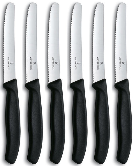 Victorinox Tisch-Tomatenmesser mit gezahnter schwarzer Klinge