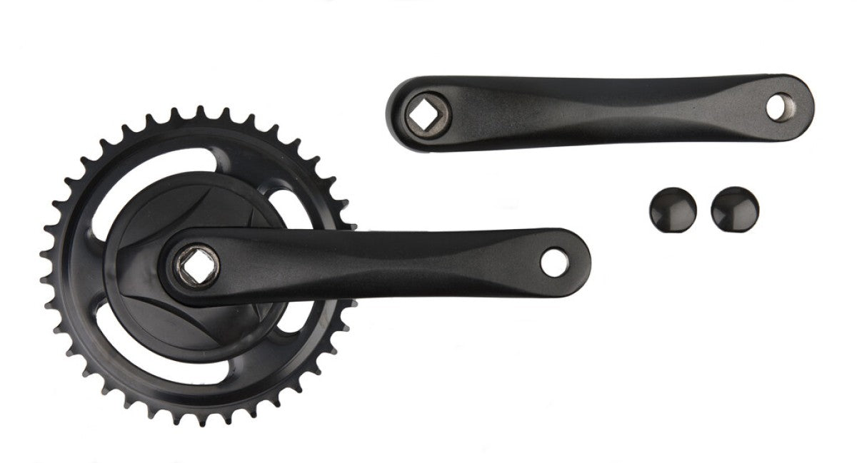 Vinty Kurbelgarnitur 38t 1 8", Kurbel 170mm mit Scheibe, schwarz