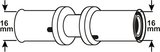 Cornat perskoppeling 16x16mm 10st ms-a2 - vrptp500650n
