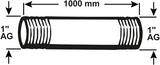 Cornat Galvarohr mm 1'' 1000mm (530) - vzs5301100