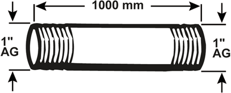 Cornat Galvarohr mm 1'' 1000mm (530) - vzs5301100