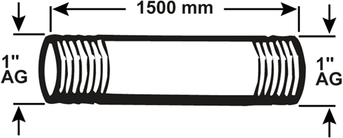 Cornat Galvarohr mm 1'' 1500mm (530) - vzs5301150