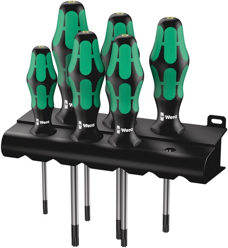 Wera 367 6 Torx® Bo Kraftform Plus Torx® Bo Schraubendreher-Set + Halter, 6-teilig – 1 Stück – 05138250001