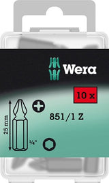 Wera 851 1 Z-Bits Phillips, PH 2 x 25 mm (10 Bits pro Box) – 1 Stück – 05072401001