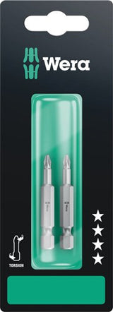 Wera 851 4 TZ Bits Phillips, PH 1 x 50 mm – 2 Stück – 05134380001