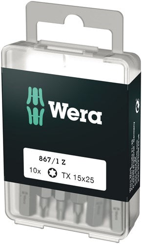 Wera 867 1 Z Torx®-Bits, tx 15 x 25 mm (10 Bits pro Box) – 1 Stück – 05072407001