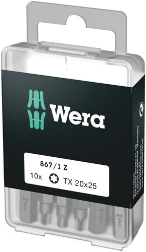 Wera 867 1 Z Torx®-Bits, tx 20 x 25 mm (10 Bits pro Box) – 1 Stück – 05072408001