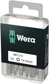 Wera 867 1 Z Torx®-Bits, tx 25 x 25 mm (10 Bits pro Box) – 1 Stück – 05072409001
