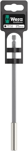 Wera 899 4 1 s Universal-Bithalter mit starkem Klemmring, 1 4 Zoll x 200 mm – 1 Stück – 05160979001