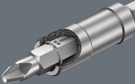 Wera 899 4 1 s Universal-Bithalter mit starkem Klemmring, 1 4 Zoll x 300 mm – 1 Stück – 05160981001